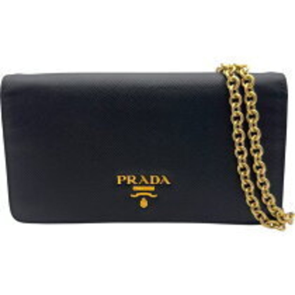 Prada Saffiano Chain Shoulder Bag black